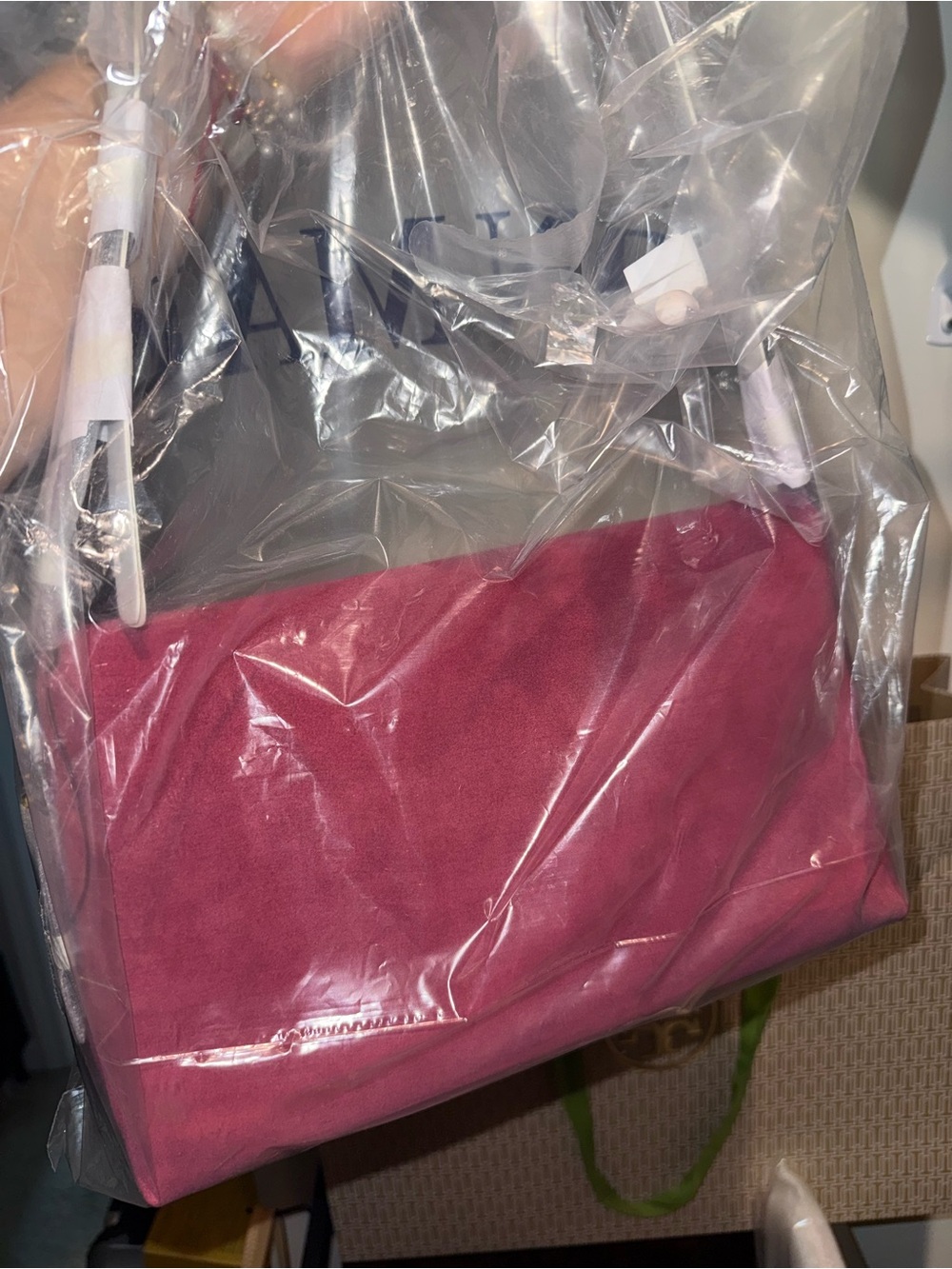 Coach Pink Suede Flap Crossbody Bag - Picture 2 of 6